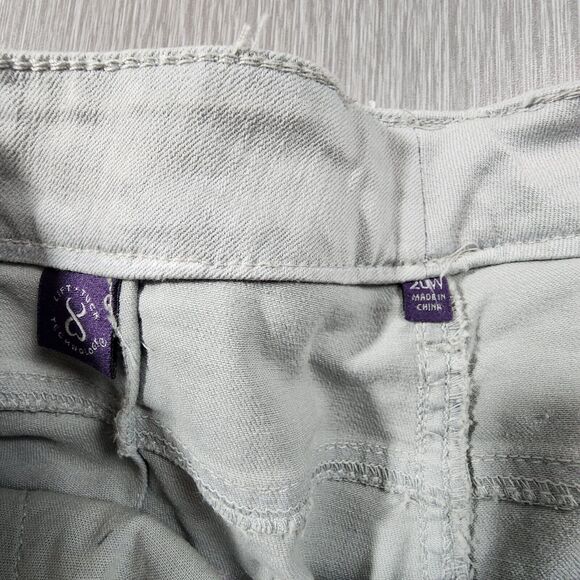 NYDJ Audrey Ankle Jeans Slim Straight Gray High Waisted Lift Tuck Women’s 20W - Picture 4 of 13